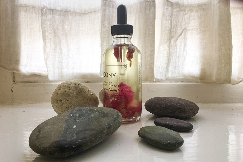 Aromatherapy Oils on window sill